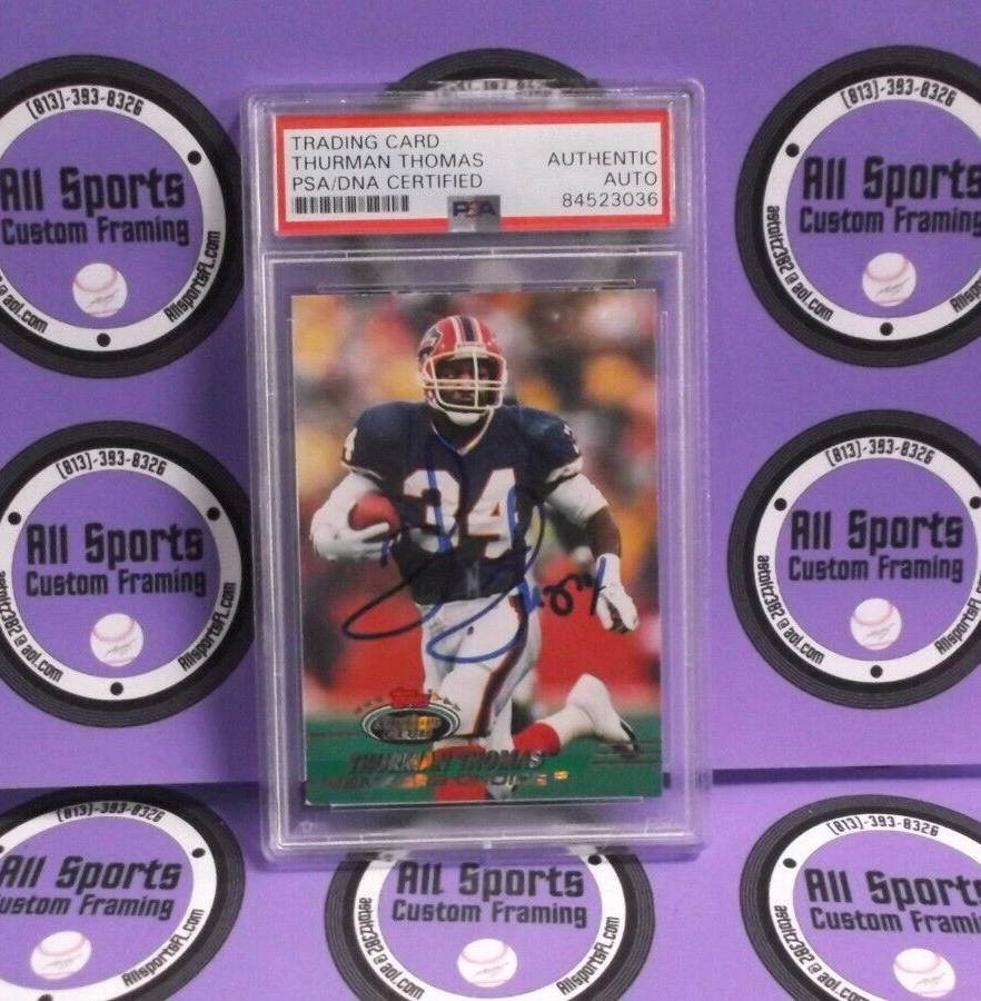 Thurman Thomas Autographed 1993 Stadium Club Football Card PSA #84523036 Slabbed