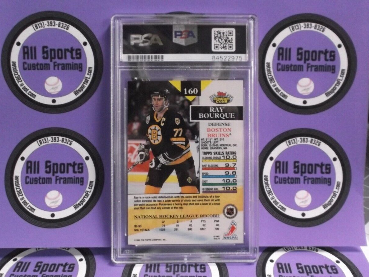 Ray Bourque Boston Bruins Autographed 1993-94 Stadium Club Card PSA #84522975