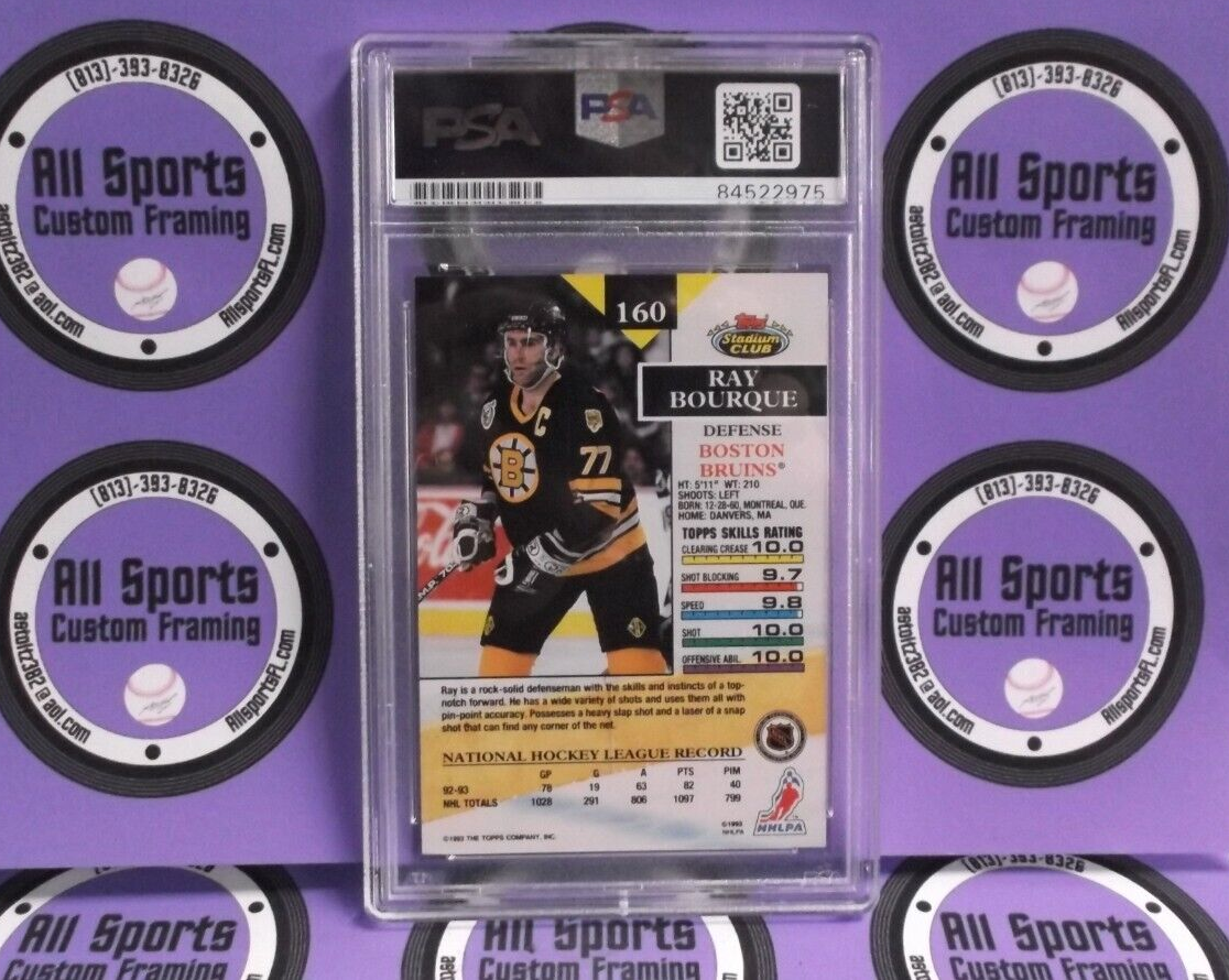 Ray Bourque Boston Bruins Autographed 1993-94 Stadium Club Card PSA #84522975