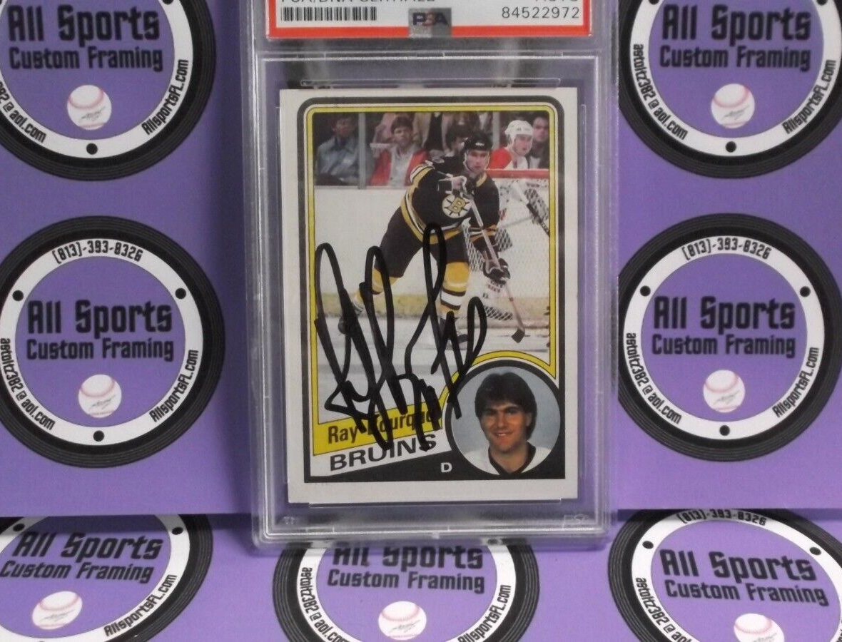 Ray Bourque Boston Bruins Autographed 1984-85 Topps Hockey Card PSA #84522972