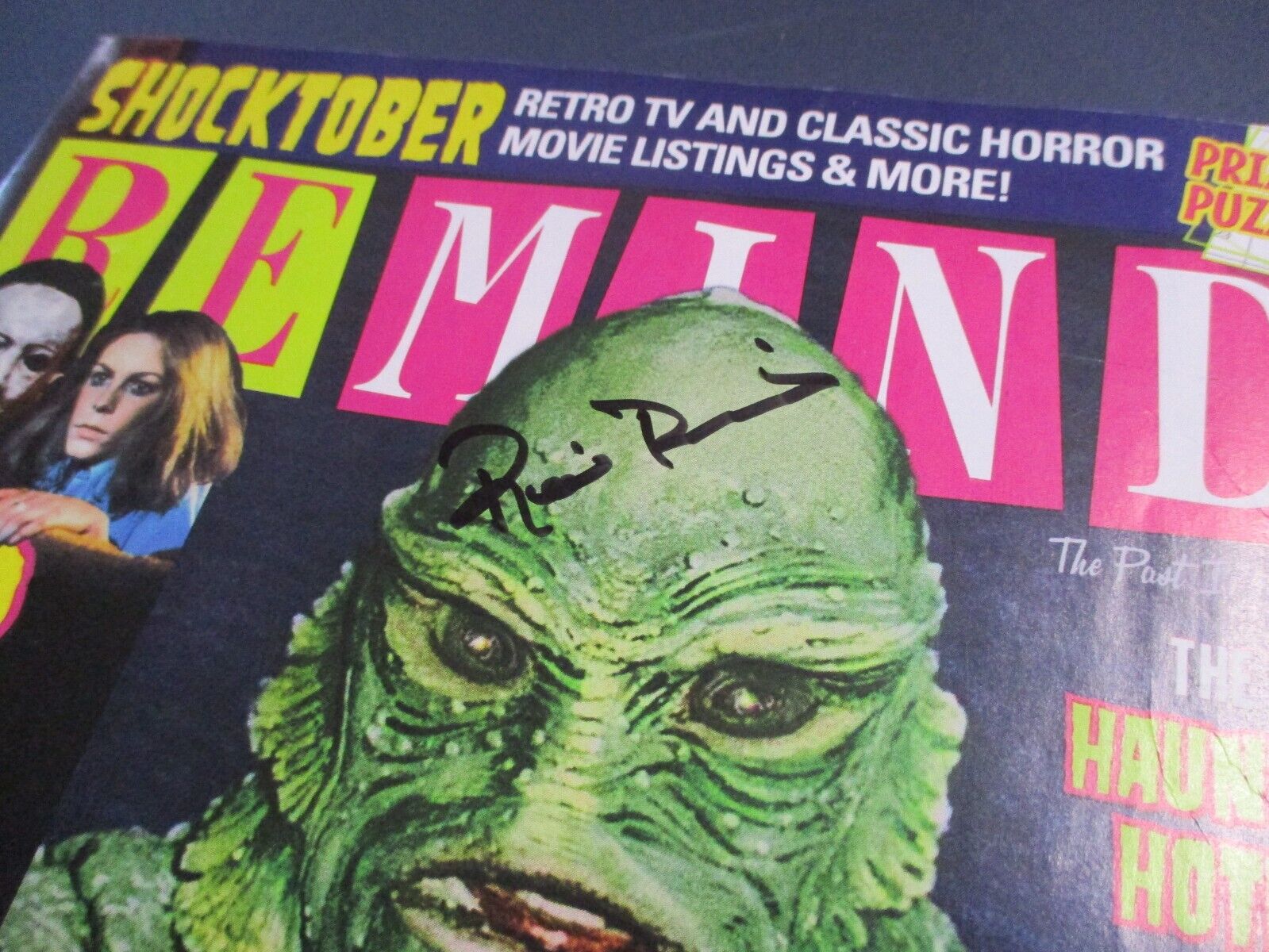 Ricou Browning Gill Man Autographed Signed Shocktober Remind Magazine JSA COA