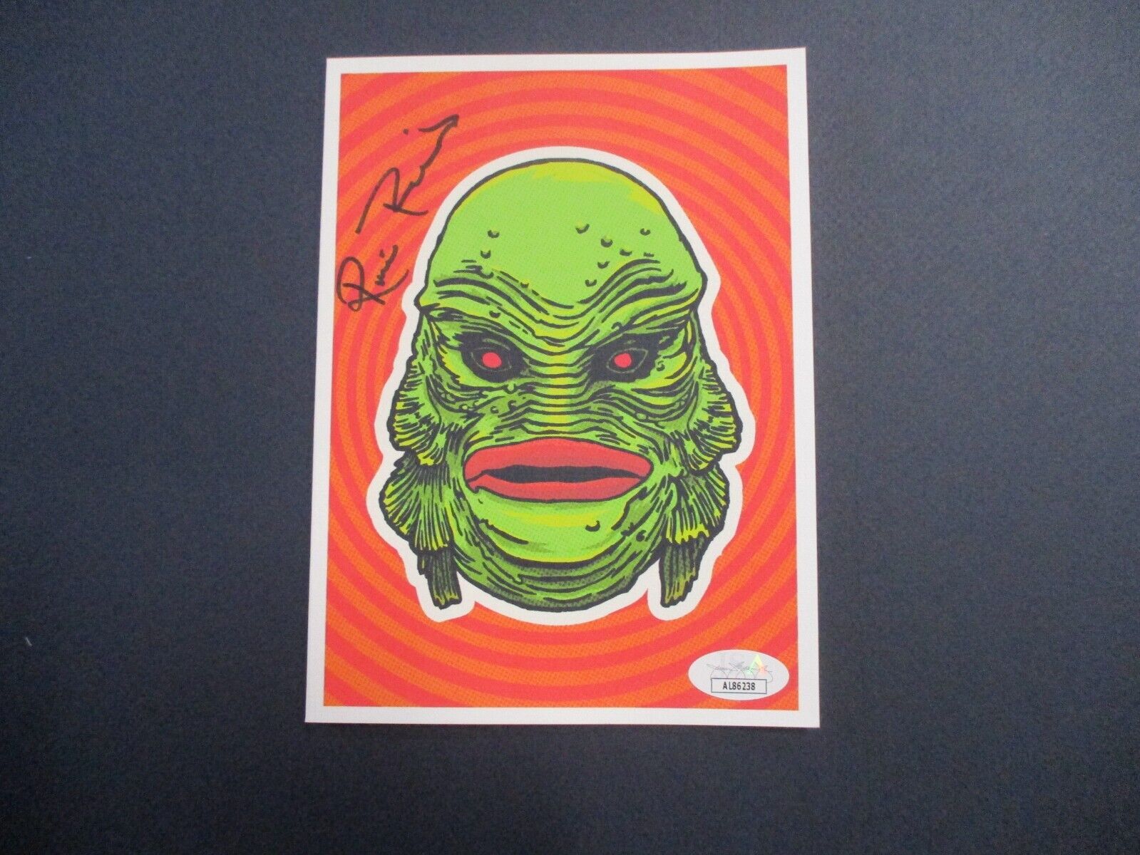 Ricou Browning Gill Man CFTBL Autographed Signed Spooky Cat Press Card JSA COA