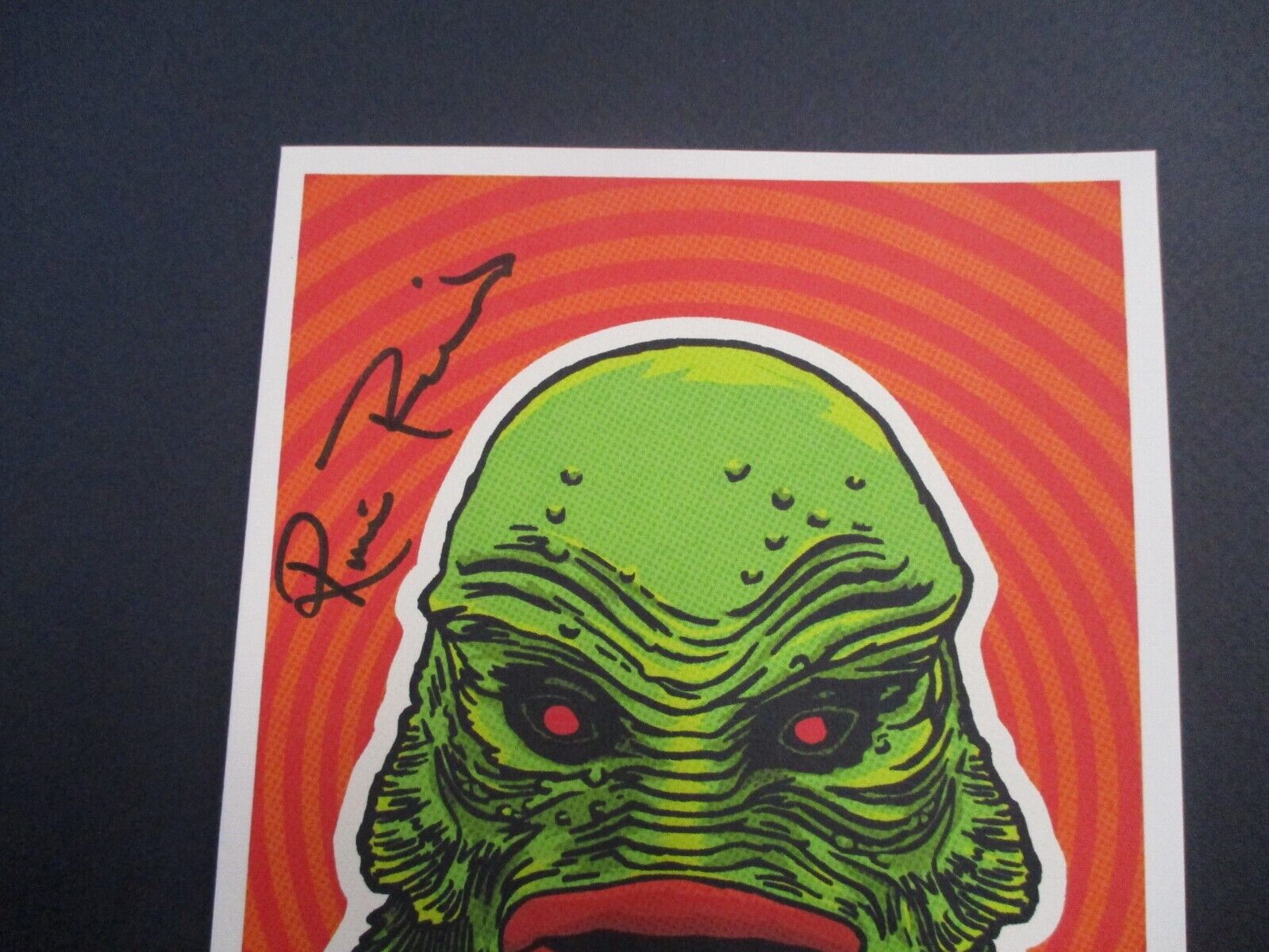 Ricou Browning Gill Man CFTBL Autographed Signed Spooky Cat Press Card JSA COA