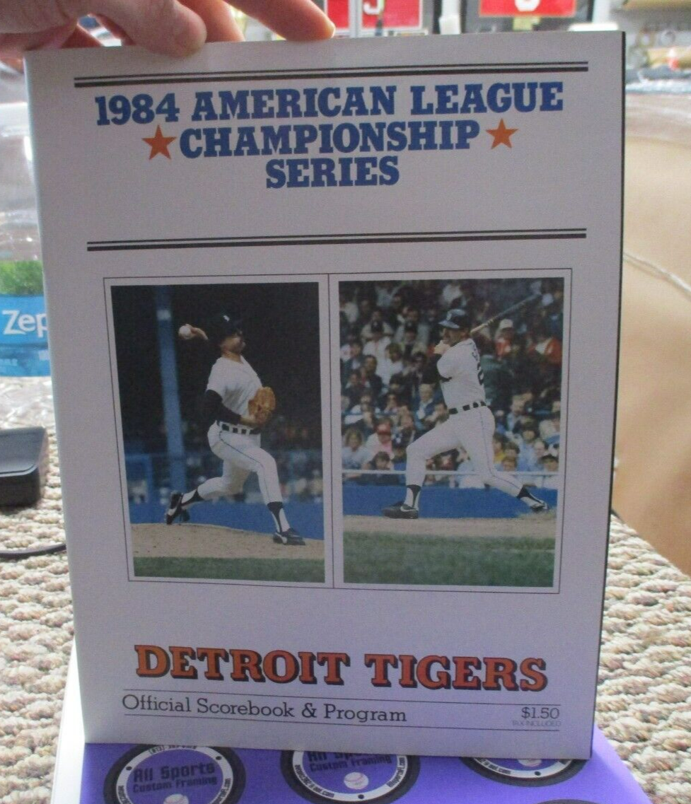 1984 American League Championship Series ACLS Program Tigers Scorebook Unscored