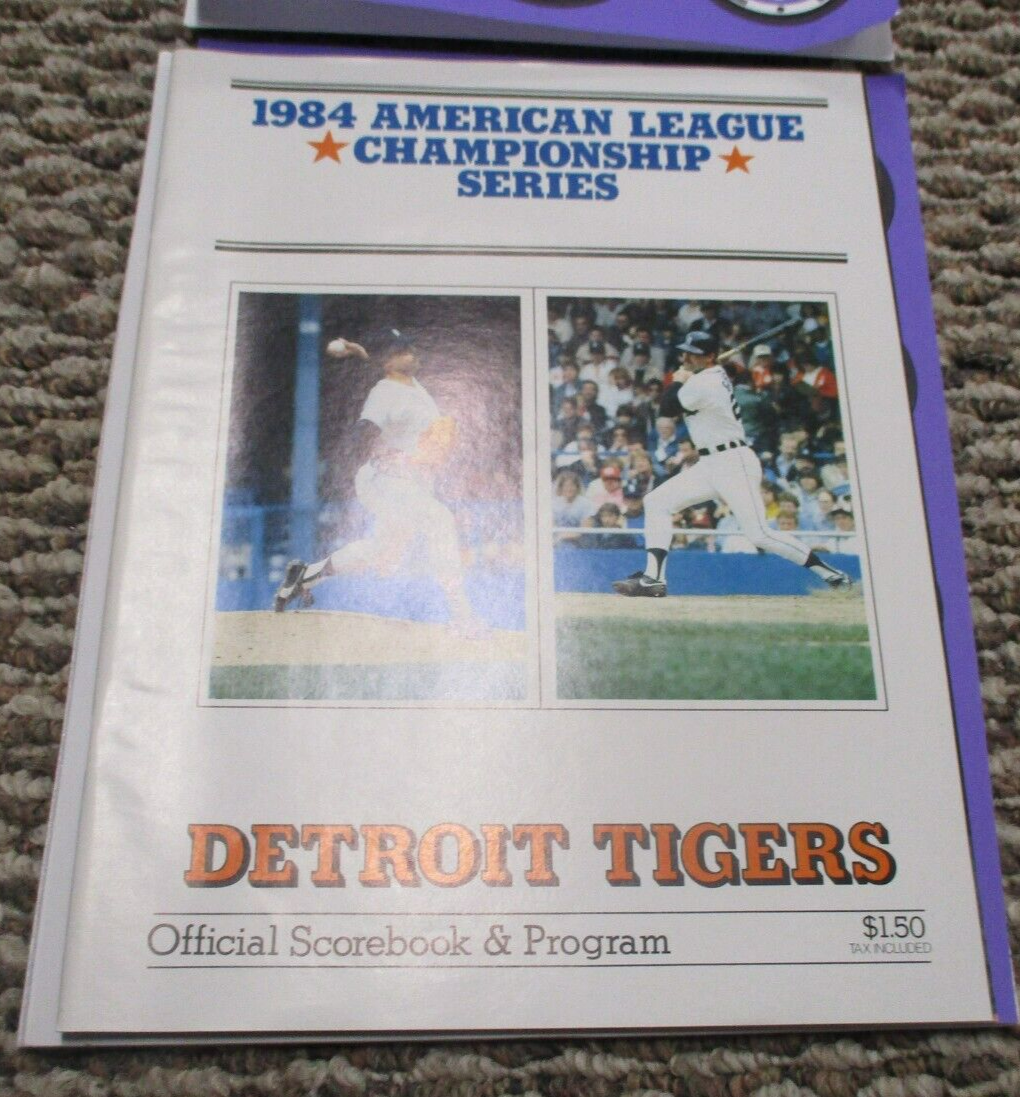 1984 American League Championship Series ACLS Program Tigers Scorebook Unscored