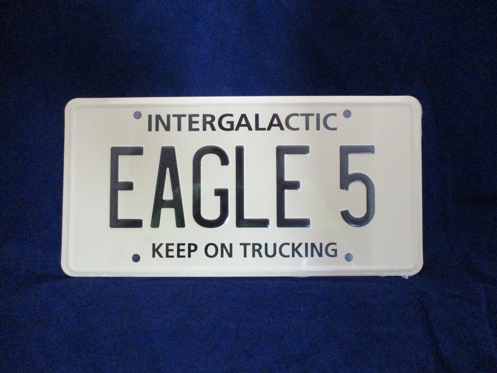 Spaceballs Mel Brooks Intergalactic Eagle 5  Movie Prop License Plate SEALED