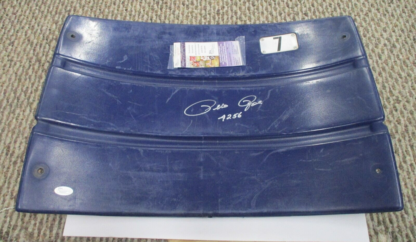 Pete Rose Autographed River Front Stadium Seat Back #7 4256 JSA COA #M66457