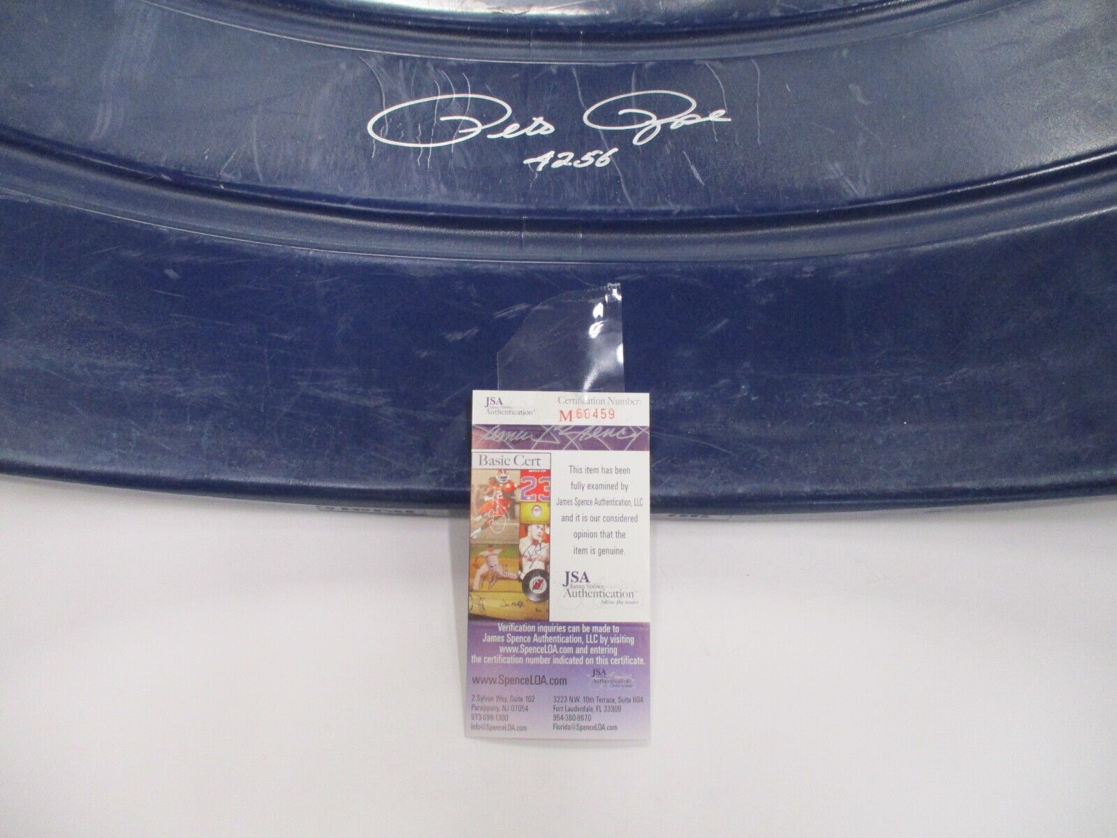 Pete Rose Autographed River Front Stadium Seat Back #3 4256 JSA COA #M66459