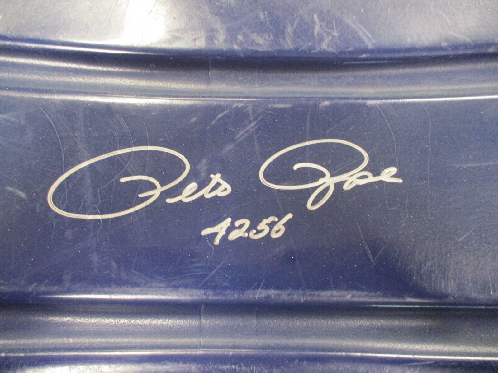 Pete Rose Autographed River Front Stadium Seat Back #3 4256 JSA COA #M66459