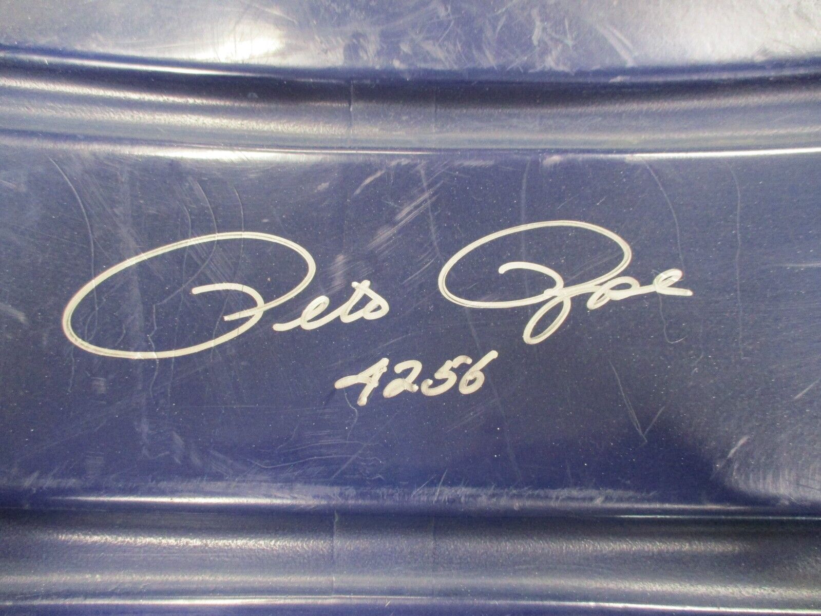 Pete Rose Autographed River Front Stadium Seat Back #3 4256 JSA COA #M66459