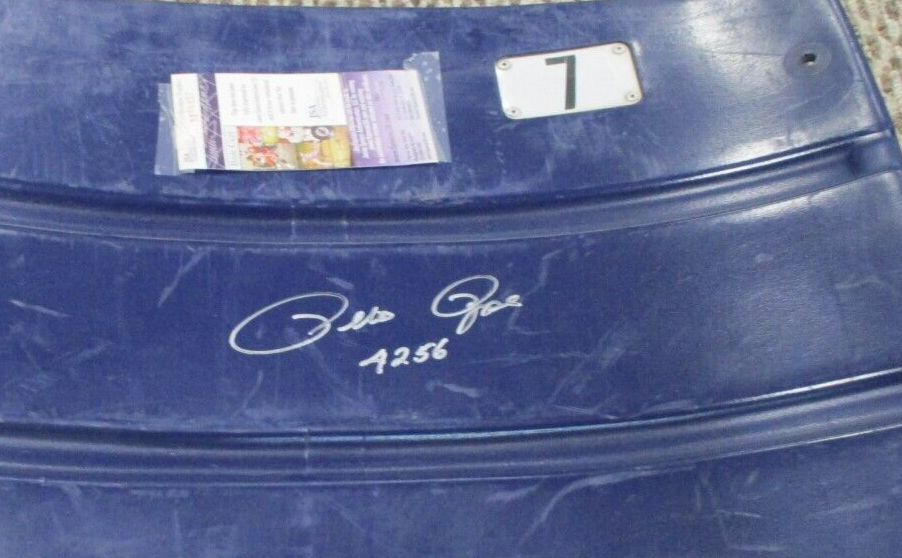 Pete Rose Autographed River Front Stadium Seat Back #7 4256 JSA COA #M66457