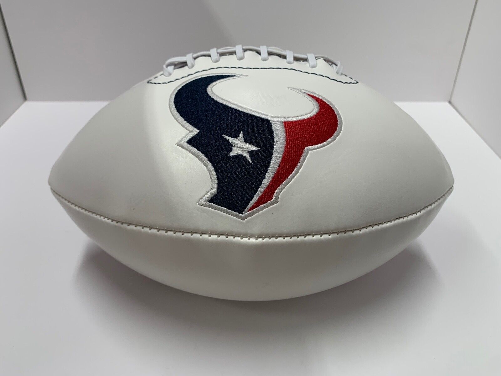 Houston Texans Stitched Logo Full Size NFL Football W/ Box White Panel