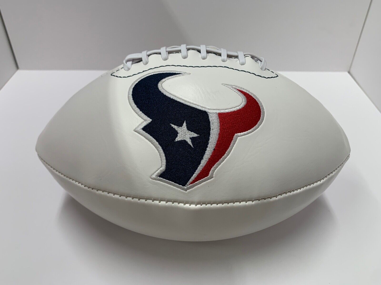 Houston Texans Stitched Logo Full Size NFL Football W/ Box White Panel