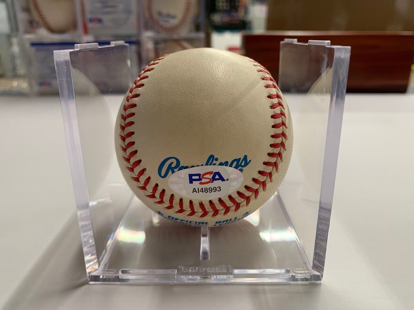 Ned Garver Autographed Rawlings Ball "20-21 1951" Script PSA Certified #AI48993