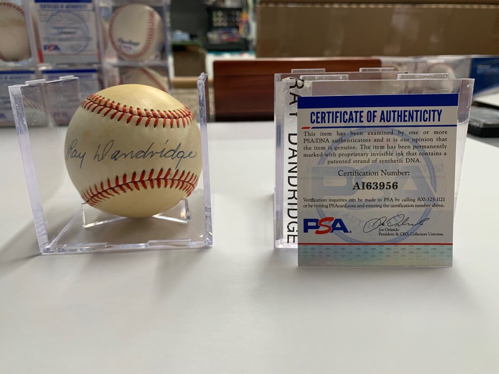 Ray Dandridge Autographed Bobby Brown Baseball PSA Certified #AI63956 MLB