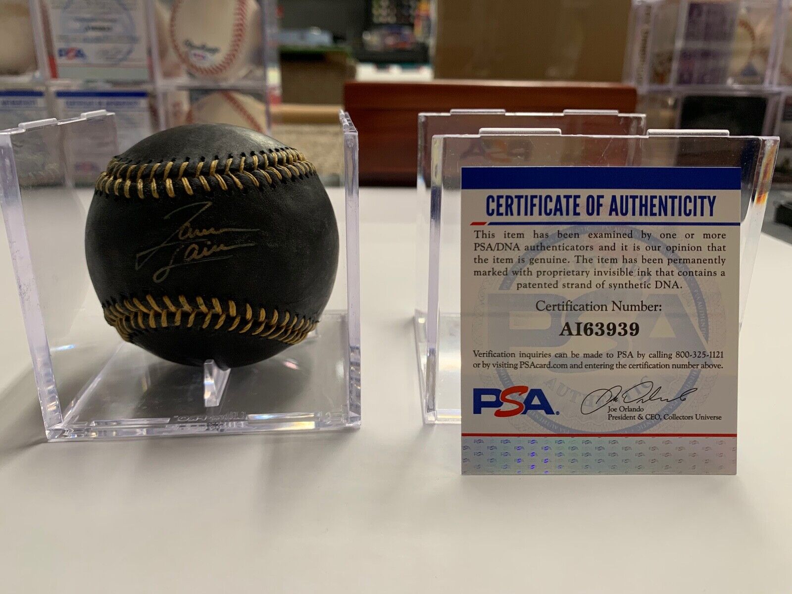 Jameson Taillon Autographed Yankees Rookie Graph Black Baseball PSA Certified