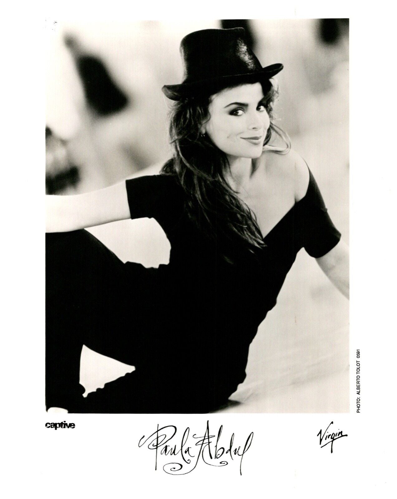 Paula Abdul Singer Entertainer Unsigned Vintage Celebrity 8x10 B&W Photo B