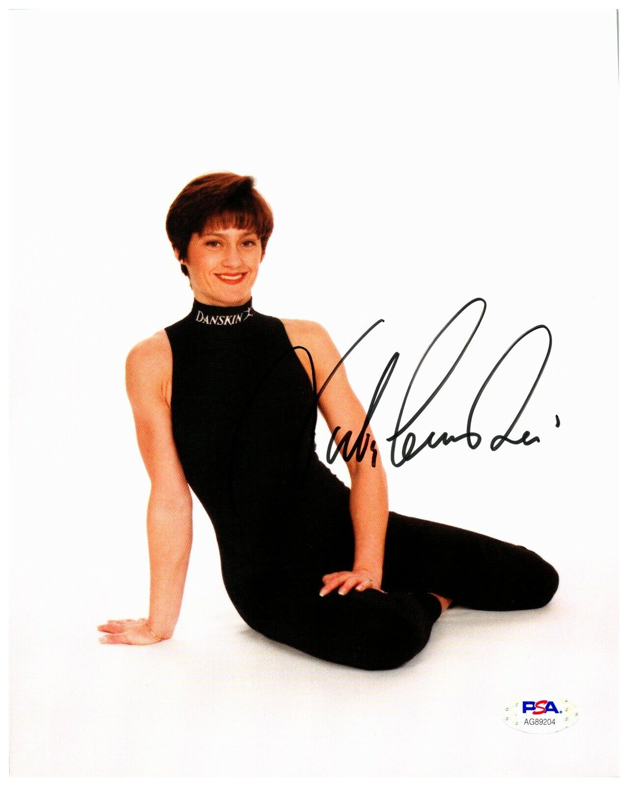 Nadia Comaneci Olympics Gymnast Autographed Signed 8x10 Color Photo PSA COA