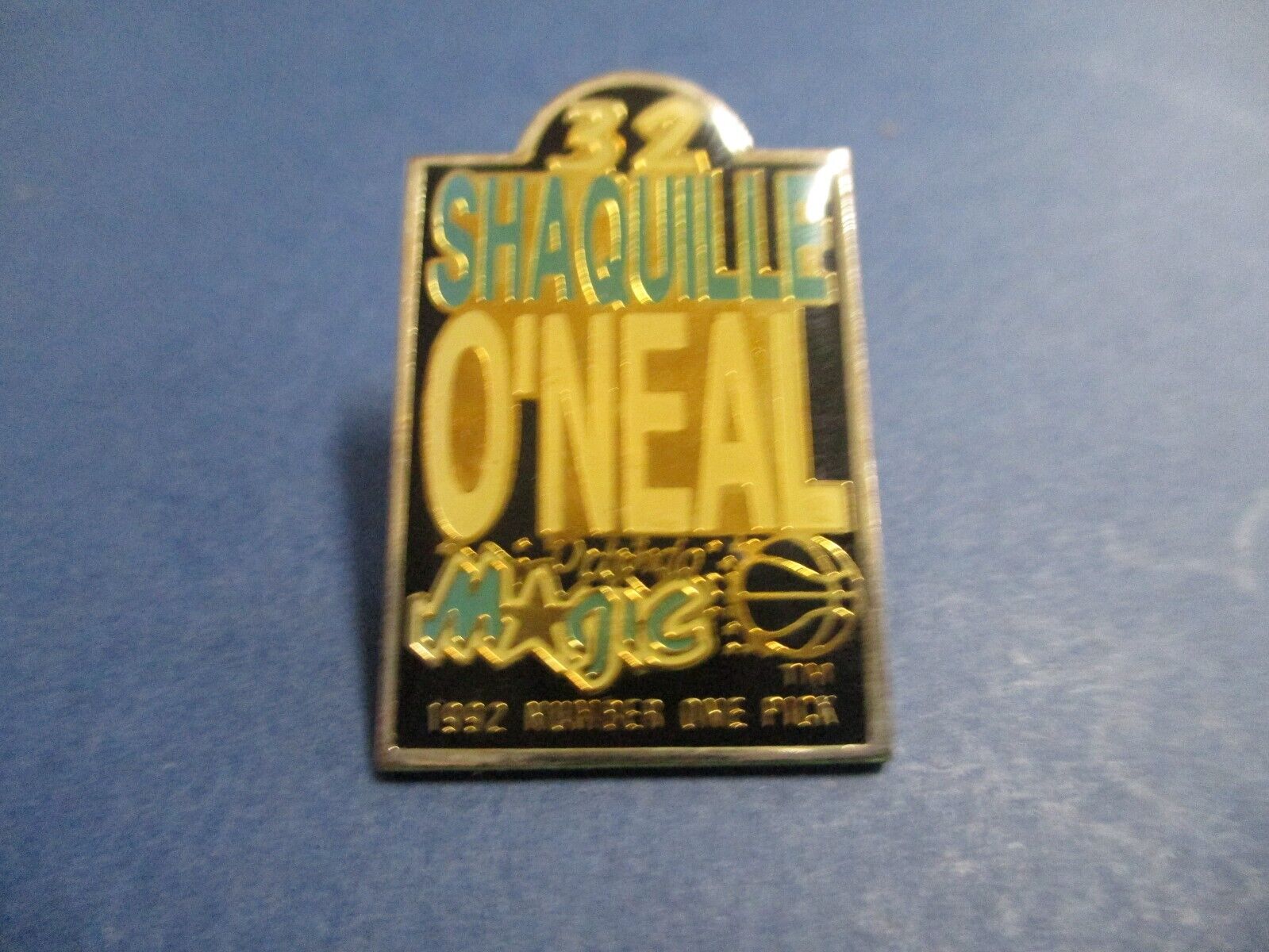 Shaquille O'Neal 1992 Magic #1 NBA Sports Pin  Approx. 1.5 x 1.5 Inches