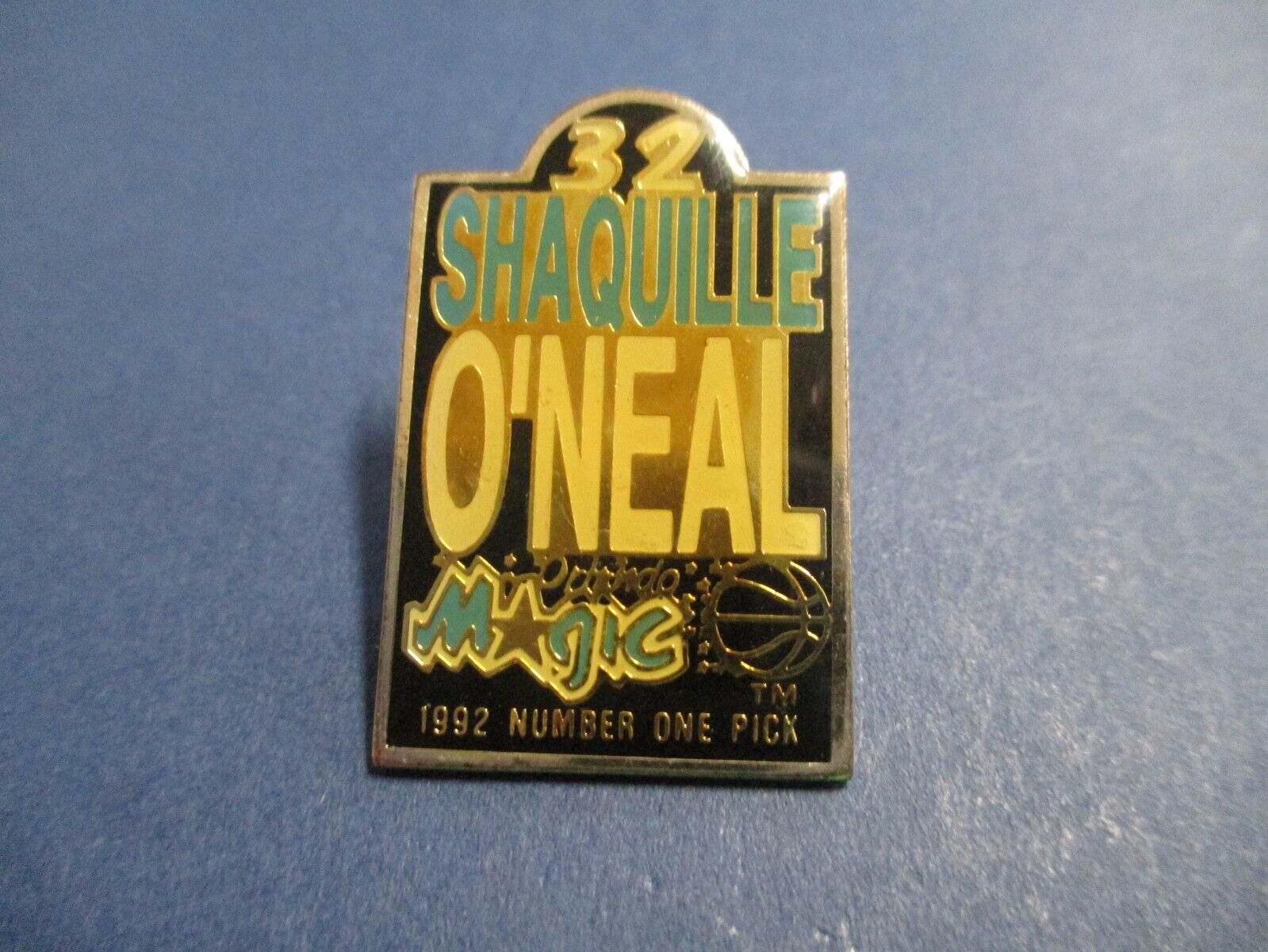 Shaquille O'Neal 1992 Magic #1 NBA Sports Pin  Approx. 1.5 x 1.5 Inches