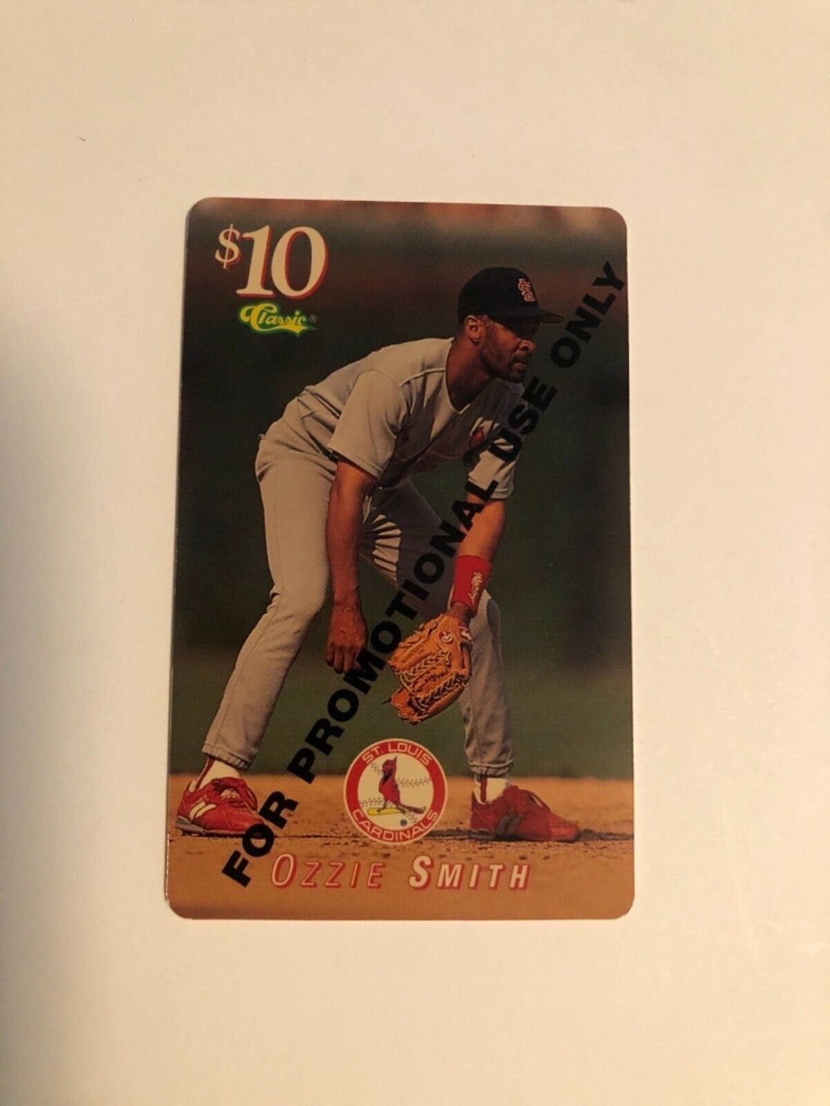 Ozzie Smith Promo Phone Card $10