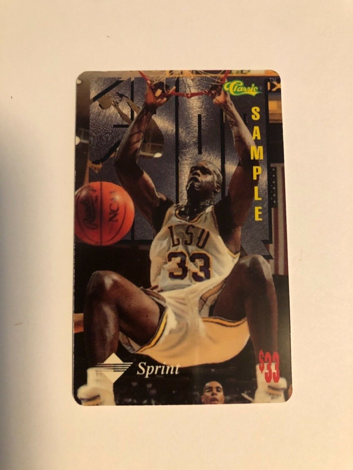 Shaquille O’Neal Shaq LSU Phone Card $33