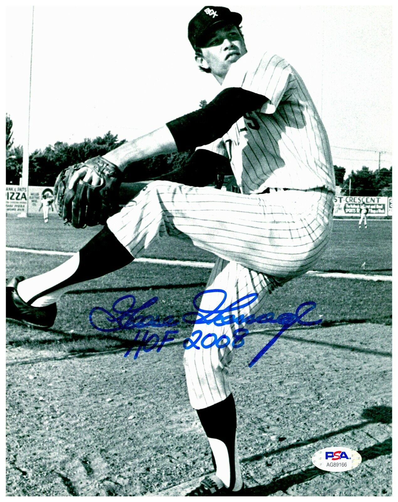 Goose Gossage Chicago White Sox HOF 2008 8x10 Black and White Photo PSA COA