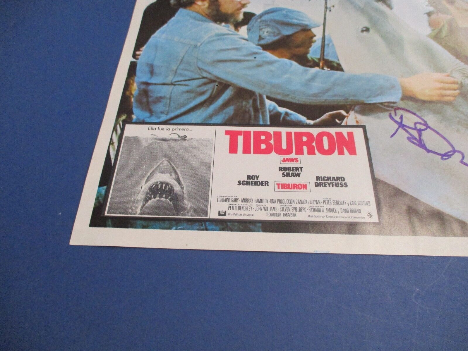 Richard Dreyfuss JAWS autographed Signed Original Mexico Lobby Card 11x14 JSA