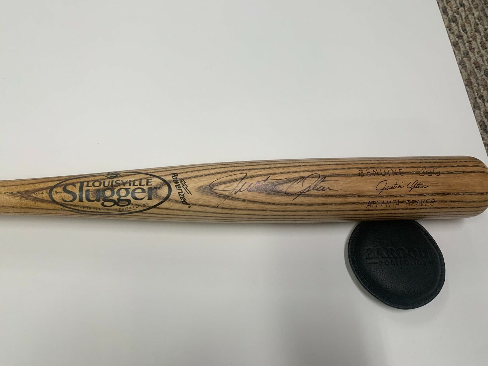 Justin Upton Atlanta Braves Game Used Autographed Signed LS Bat JSA COA #DD46711