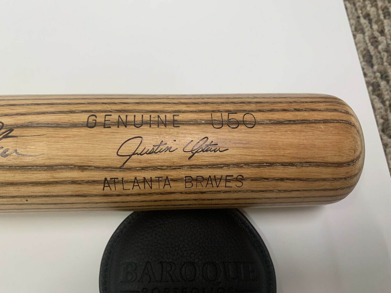 Justin Upton Atlanta Braves Game Used Autographed Signed LS Bat JSA COA #DD46711