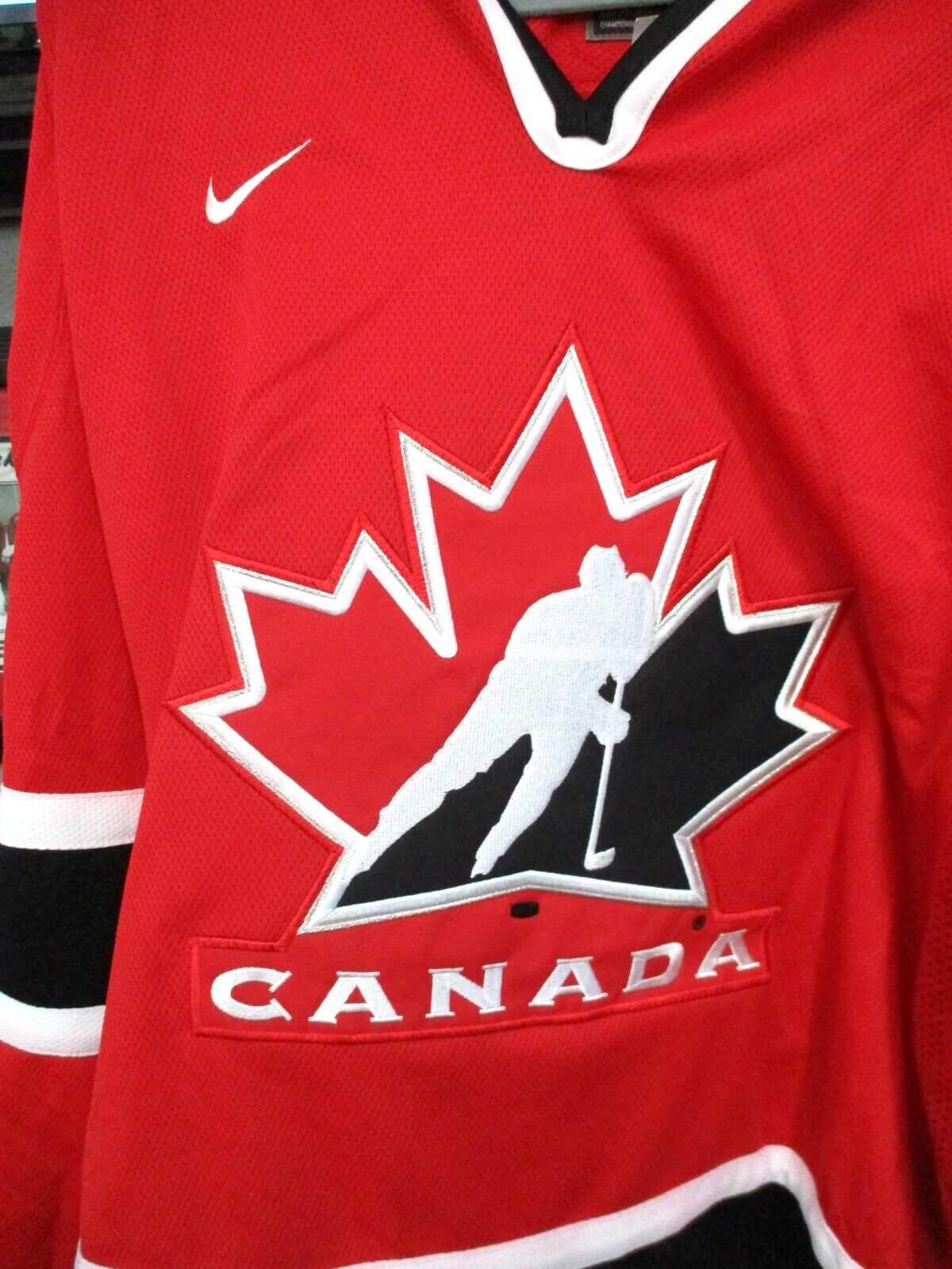 NHL Mario Lemieux Autographed Signed Team Canada Hockey Jersey Nike XL PSA COA