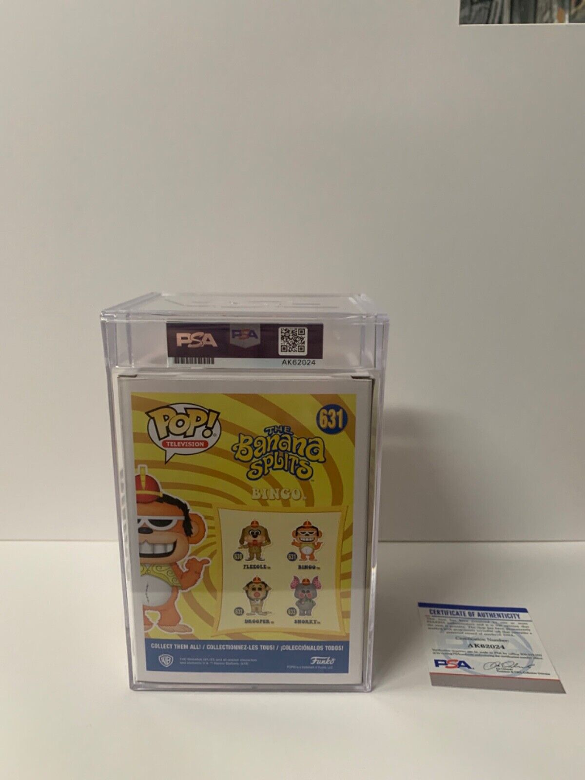 Terence Winkless Signed Funko Pop PSA Slabbed Certified Bingo Banana Splits