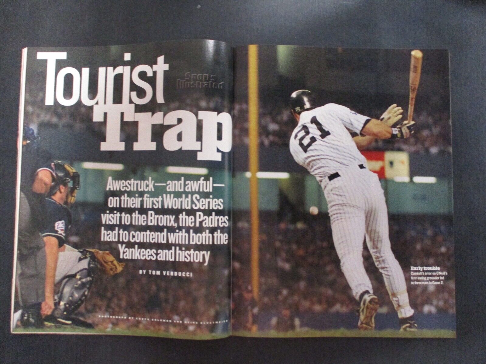 Sports Illustrated October 26 1998 World Series Kevin Gogan Cover Ship Label Ex