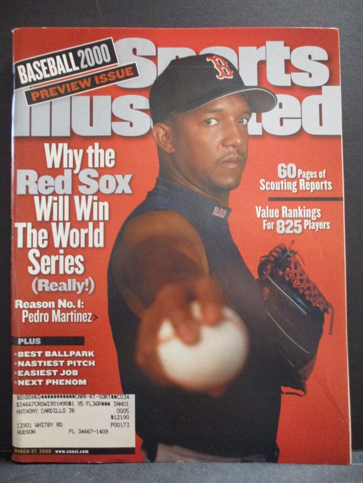 Sports Illustrated March 27 2000 Magazine Pedro Martinez Cover Ship Label Ex