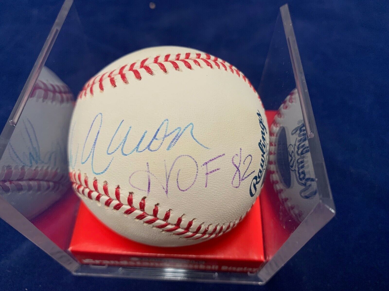Hank Aaron Autographed Baseball w/ HOF Inscription Steiner