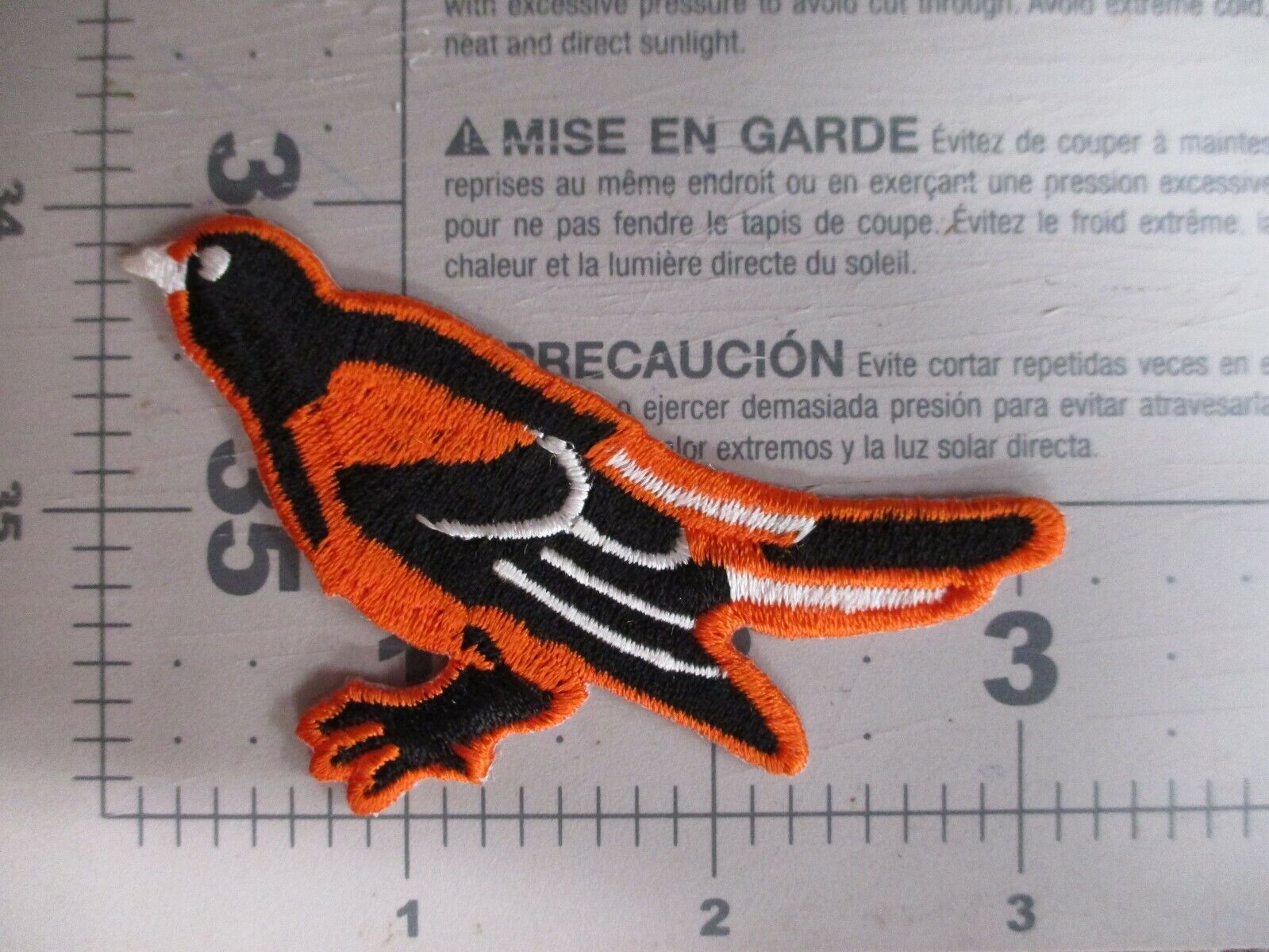 Baltimore Orioles Oriole (Bird) Patch Logo Size 1.75 x 3.25 inches