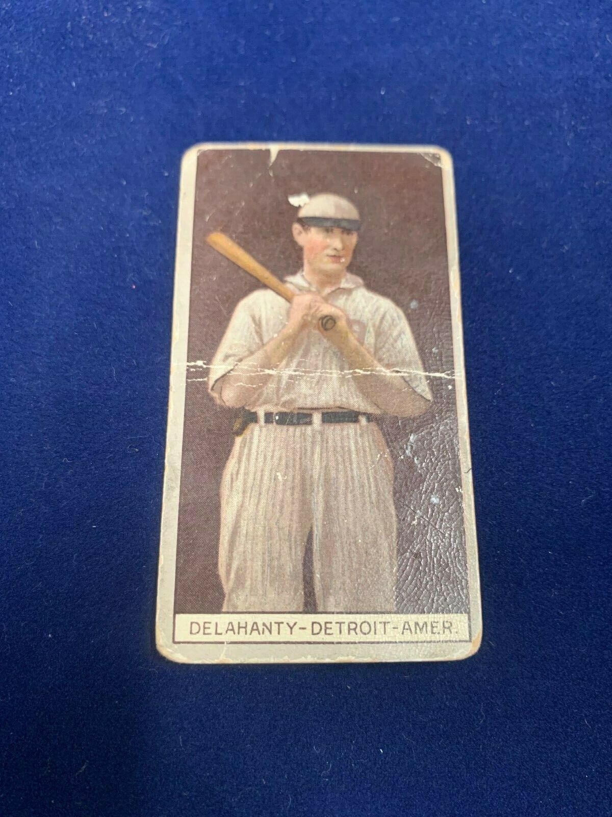 1912 T 207 Jim Delehanty Detroit Baseball Card Fair to Good Condition