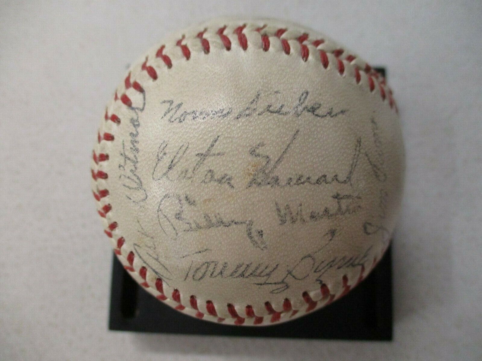 1950's New York Yankees Stadium Baseball Facsimile Stamped Stengel Mantle Dickey