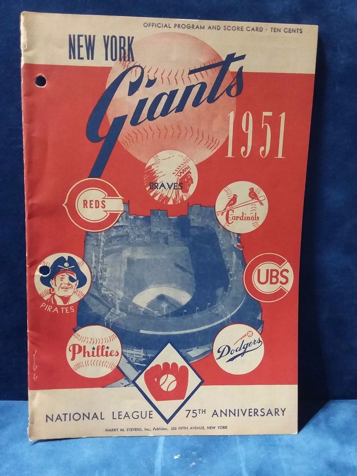 1951 New York Giants- Chicago Cubs Program National League Mays rookie year
