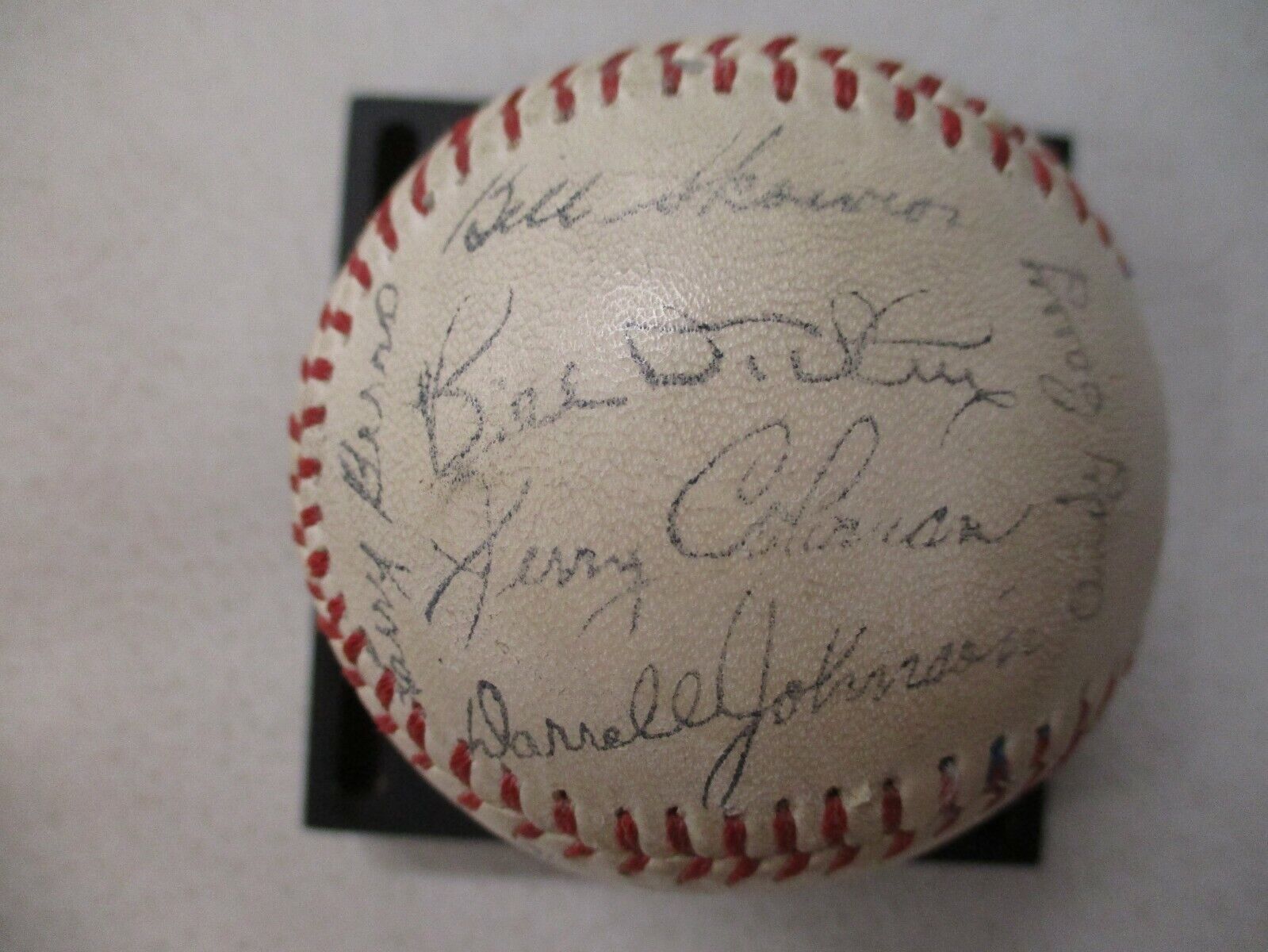 1950's New York Yankees Stadium Baseball Facsimile Stamped Stengel Mantle Dickey
