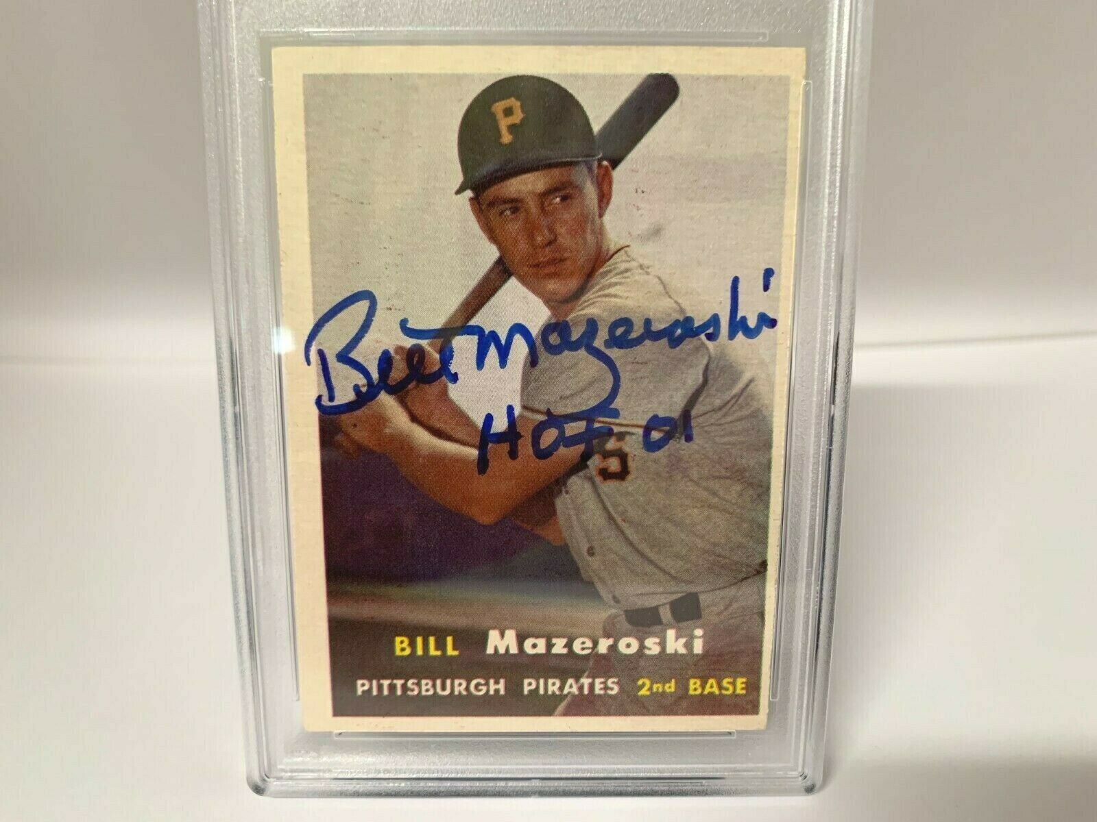 1957 Topps Bill Mazeroski Autographed Rookie Card PSA