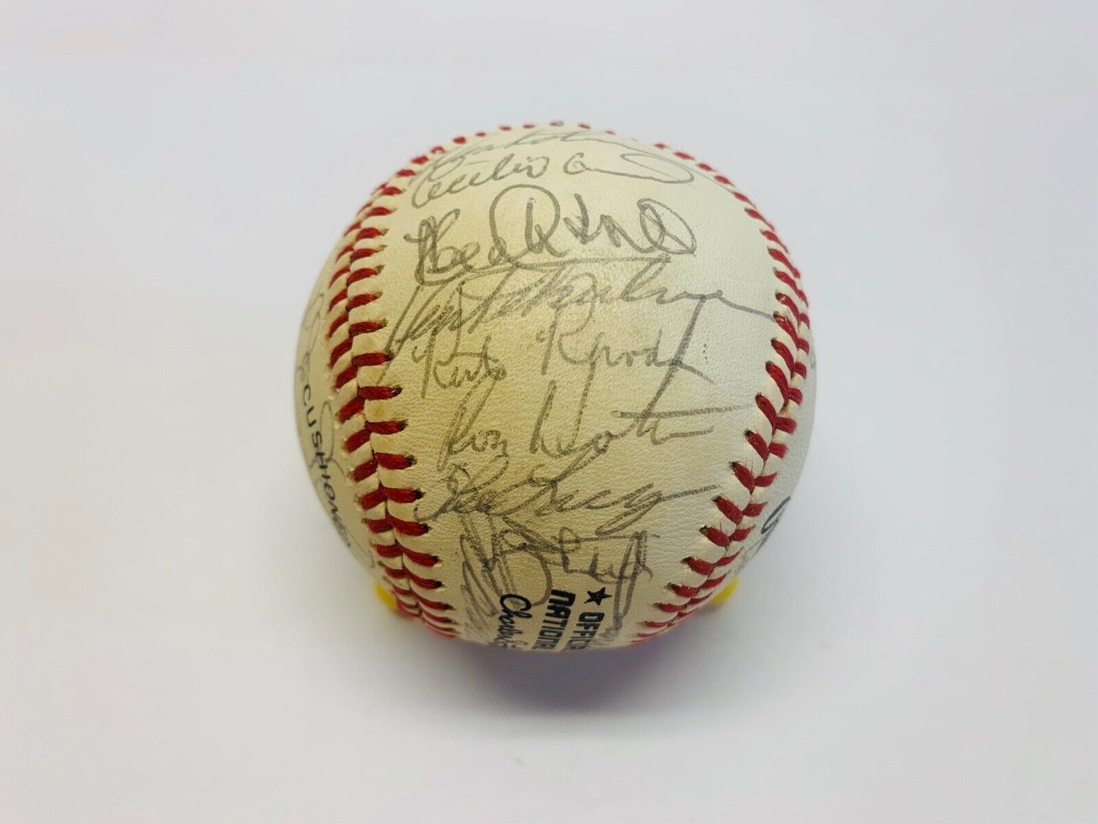 1984 Pittsburgh Pirates Team signed Baseball Tanner Haddix Scurry Mazzilli
