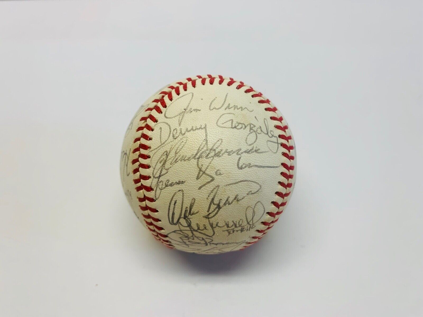 1984 Pittsburgh Pirates Team signed Baseball Tanner Haddix Scurry Mazzilli