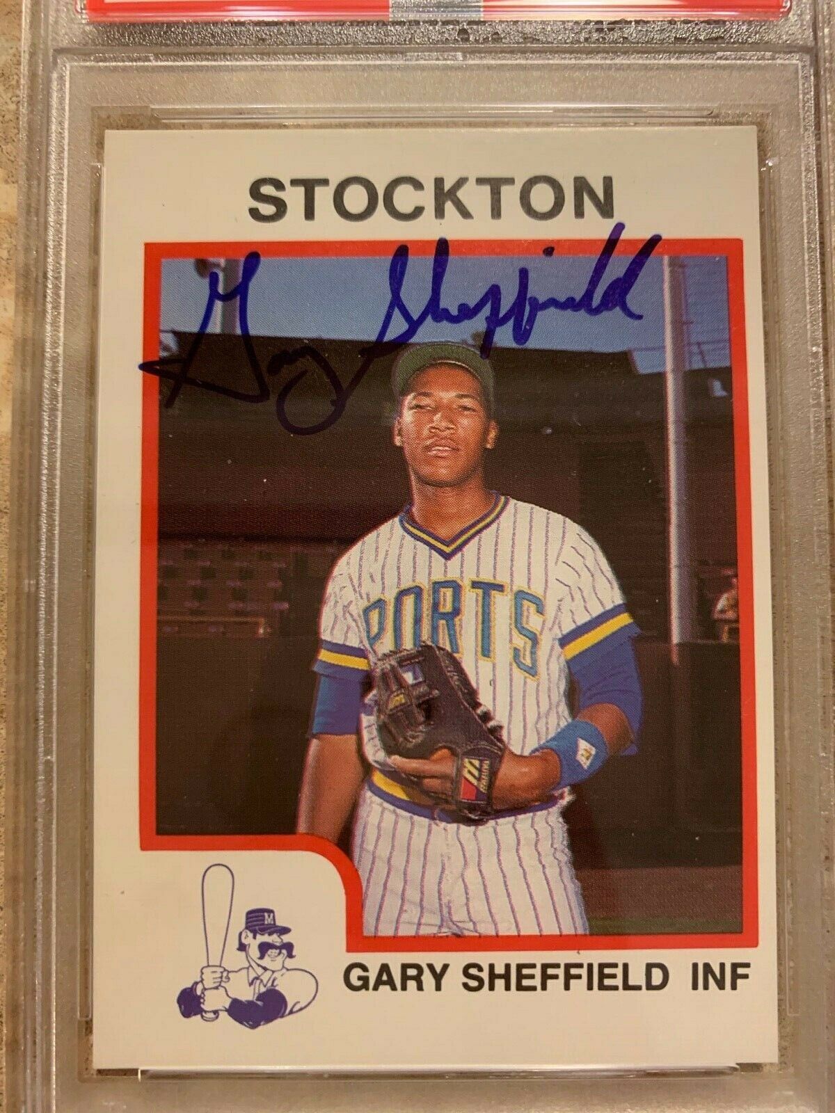 1987 ProCards Gary Sheffield Autographed Rookie Graph Card PSA