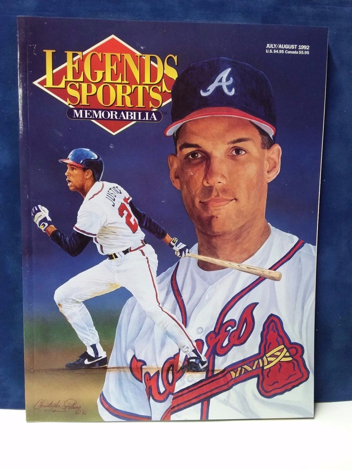 1992 Dave Justice Legends Sports Memorabilia July/August