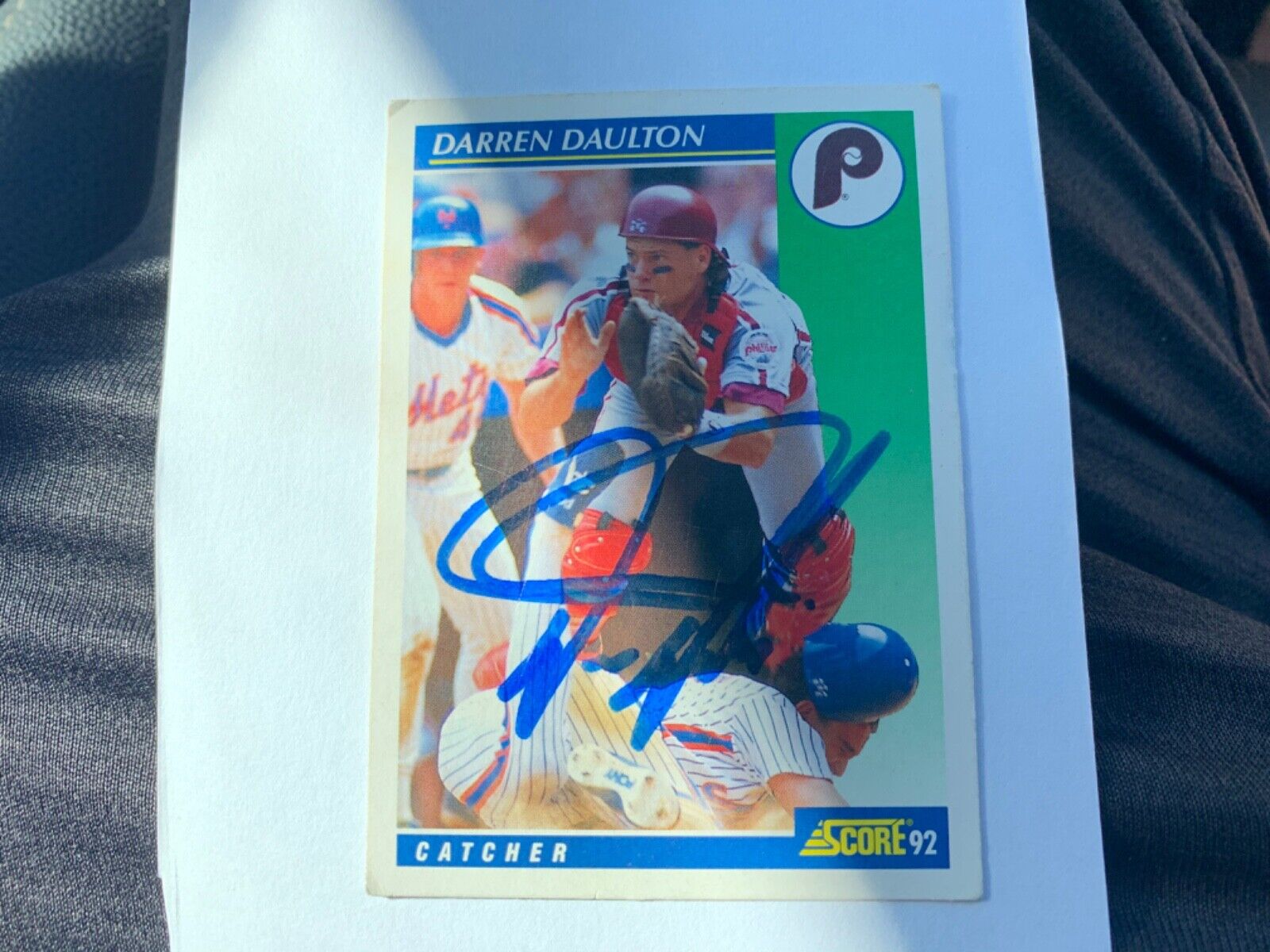 1992 Score Darren Daulton Autographed Signed Baseball Card