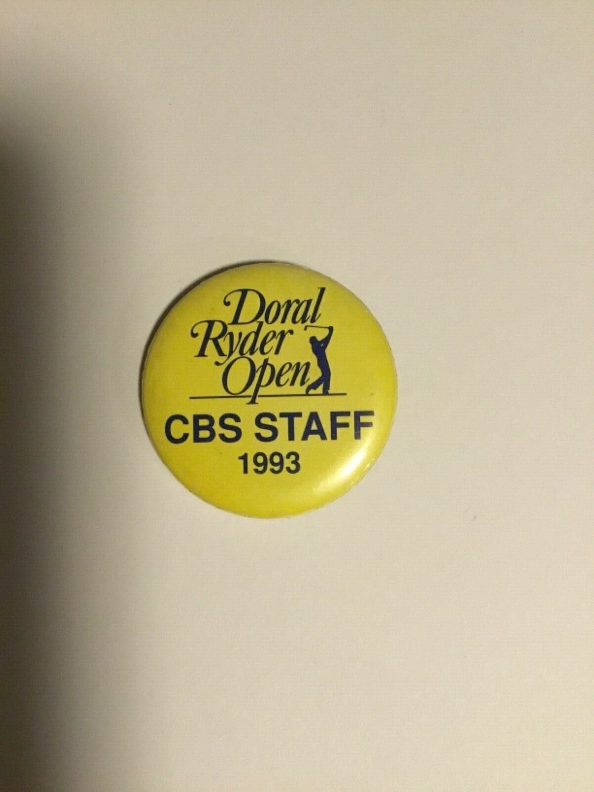 1993 Doral Ryder Open CBS Staff Pin Yellow