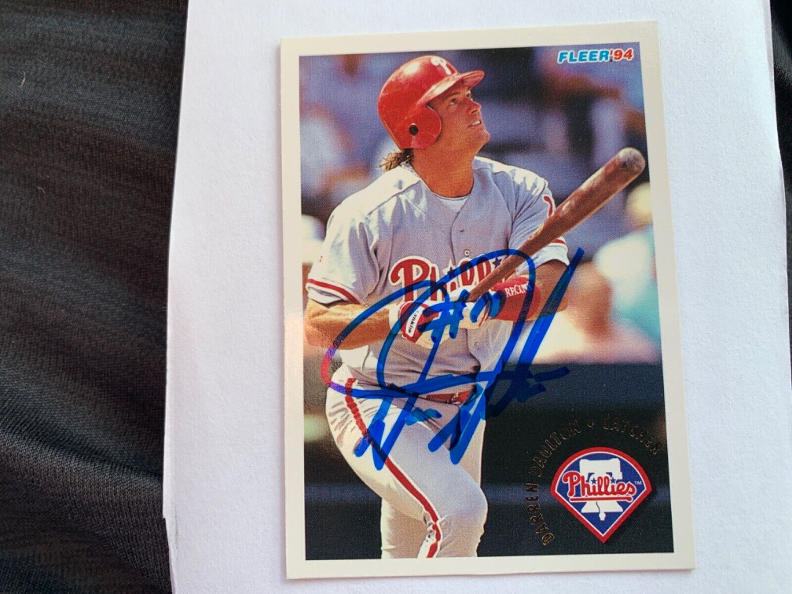 1994 Fleer Darren Daulton Autographed signed Baseball Card