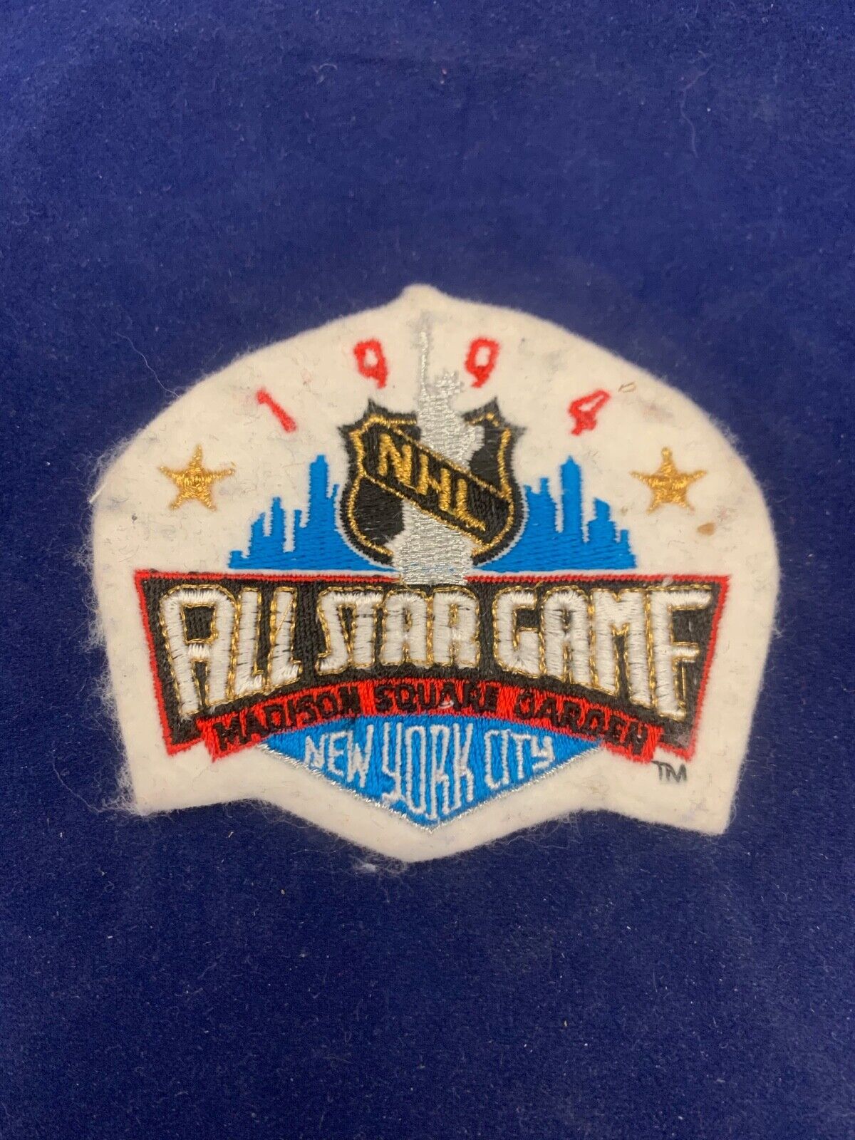 1994 NHL All Star Game Madison Square Garden New York Patch Size 3 x 3.5 inches