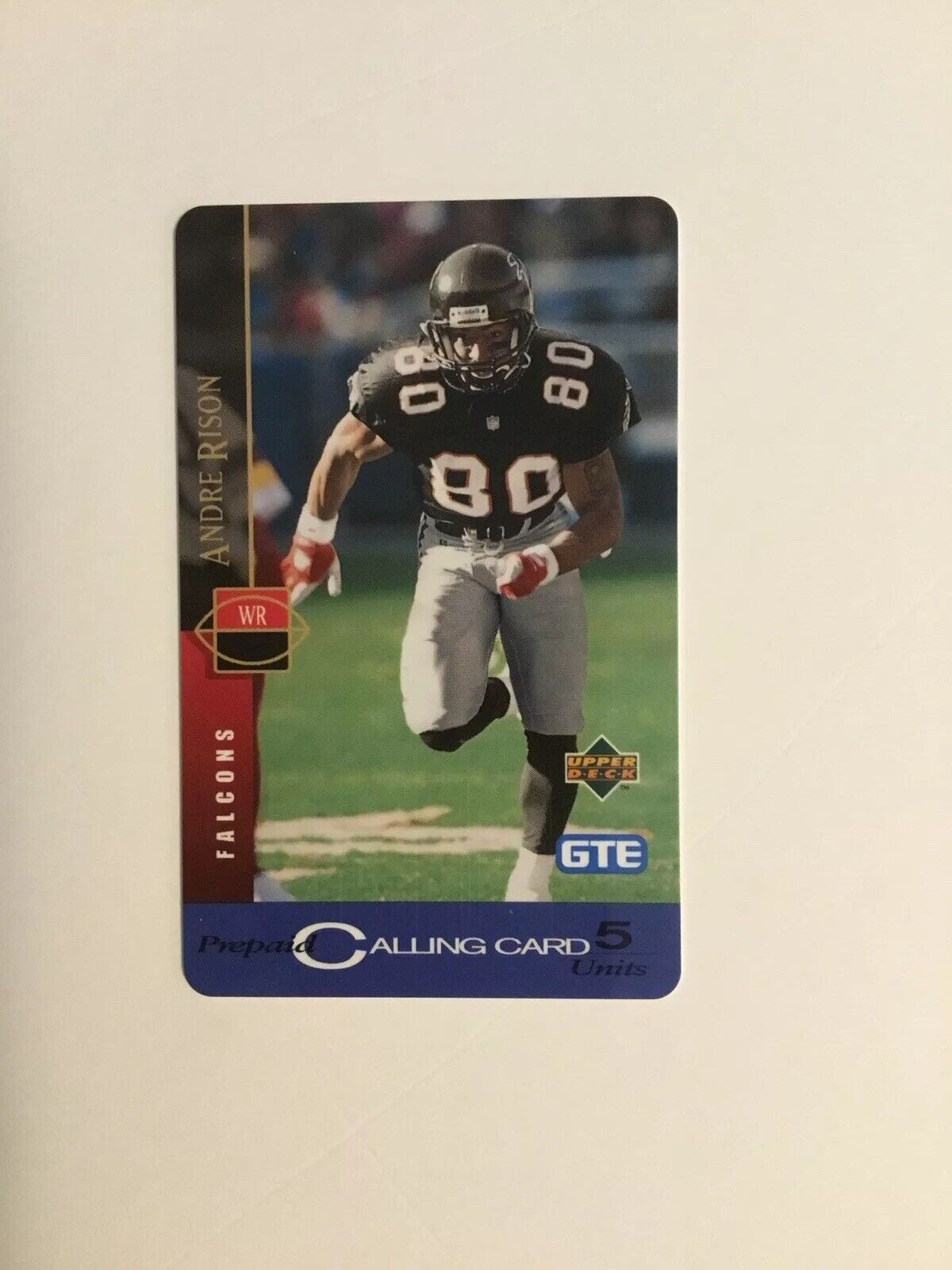 1994 Upper Deck NFC Phone Card Featuring Andre Rison GTE